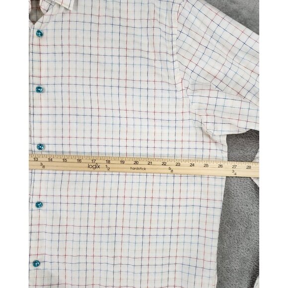 Luchiano Visconti Shirt Mens XLT Multicolor Striped Preppy Button Up Long Sleeve - Picture 4 of 11